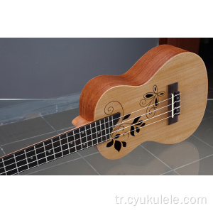 Özel desen gravür ukulele